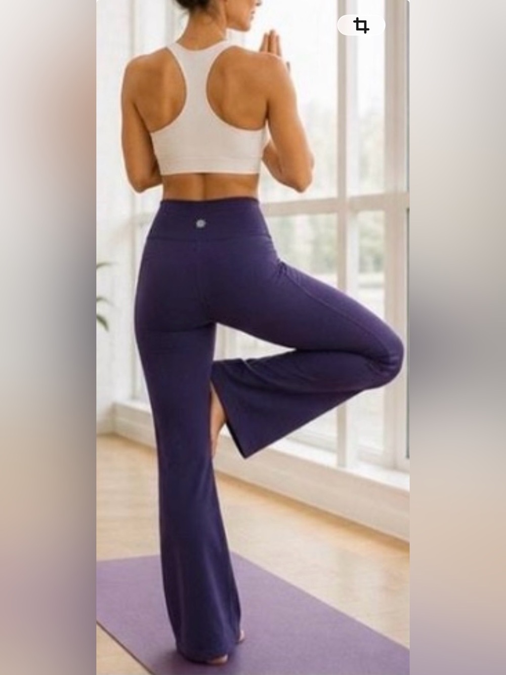 Athleta Deep Purple Boot-Cut Flare Yoga Pants